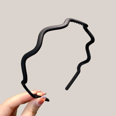Băng đô thể thao đen chống trượt - Kẹp tóc an toàn cho chạy bộ, tập gym, mọi tóc