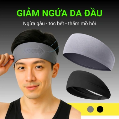 Băng đô thể thao JAWFIT chặn mồ hôi trán, chống trượt, vải mỏng nhẹ mát màu đen 10g