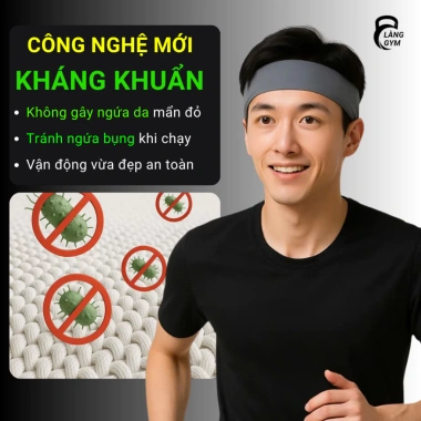 Băng đô thể thao JAWFIT chặn mồ hôi trán, chống trượt, vải mỏng nhẹ mát màu đen 10g
