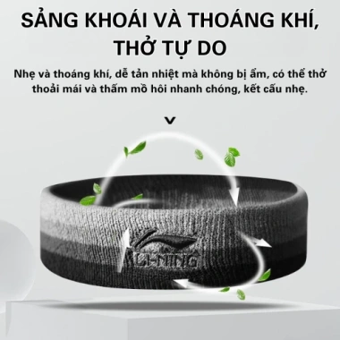 Băng đô thể thao Lining cao cấp SP41 - Chặn mồ hôi, thấm hút, không hầm bí, năng động