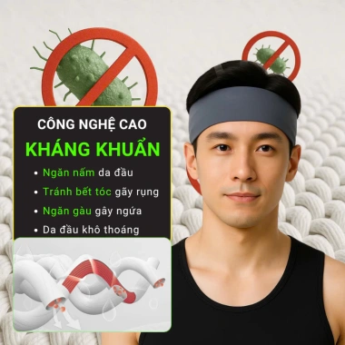 Băng đô thể thao nam JAWFIT co dãn, chặn mồ hôi, chống trượt, màu đen 9g – 49.499đ