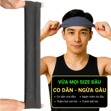 Băng đô thể thao nam JAWFIT co dãn, chặn mồ hôi, chống trượt, màu đen 9g – 49.499đ