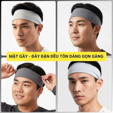 Băng đô thể thao nam Làng Gym – Chặn mồ hôi, giữ tóc, nhẹ đen 10g – 48.999₫ 5