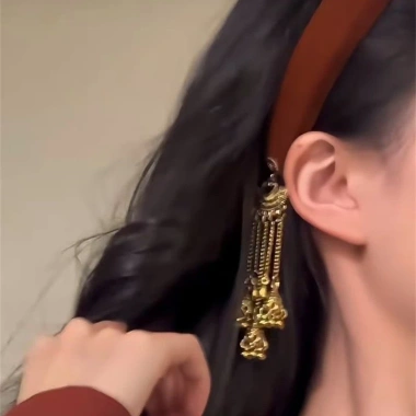 Băng Đô Tua Rua Retro Phong Cách Dân Tộc Trung Quốc - Phụ Kiện Tóc Nam Giá Ưu Đãi