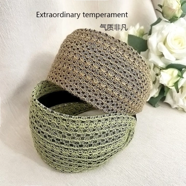 Băng đô viền rộng che tóc màu xám, phù hợp tóc ngắn, có răng ngăn trượt - phong cách thời trang