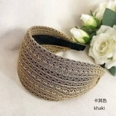 Băng đô viền rộng che tóc màu xám, phù hợp tóc ngắn, có răng ngăn trượt - phong cách thời trang