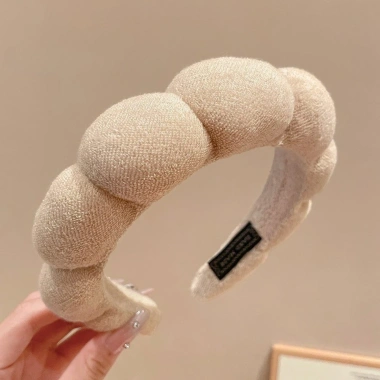 Băng đô xốp xoắn gợn sóng mềm mại màu đơn sắc - Thích hợp Spa rửa mặt, chỉ 39.600₫ 10