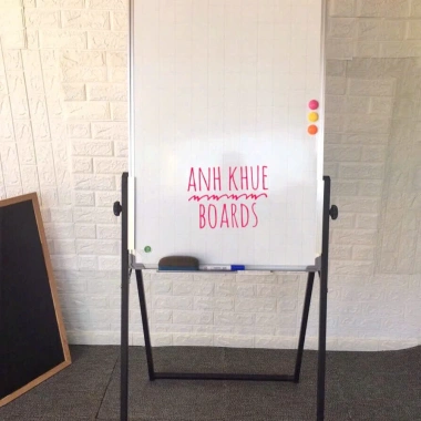 Bảng Flipchart 60x100 cm Dễ Gấp, Chiều Cao Điều Chỉnh, Kèm Bút, Nam Châm, Giấy A1