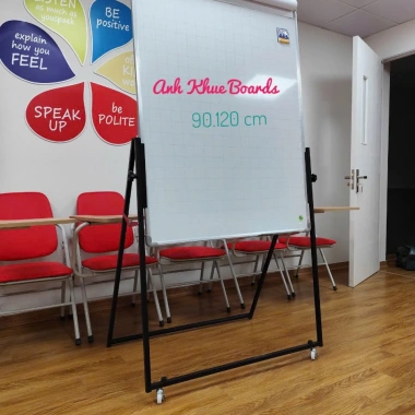 Bảng Flipchart 60x100 cm Dễ Gấp, Chiều Cao Điều Chỉnh, Kèm Bút, Nam Châm, Giấy A1
