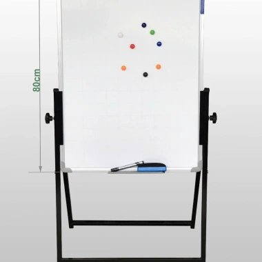 Bảng Flipchart 60x100 cm Dễ Gấp, Chiều Cao Điều Chỉnh, Kèm Bút, Nam Châm, Giấy A1