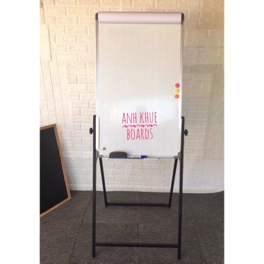 Bảng Flipchart 60x100 cm Dễ Gấp, Chiều Cao Điều Chỉnh, Kèm Bút, Nam Châm, Giấy A1