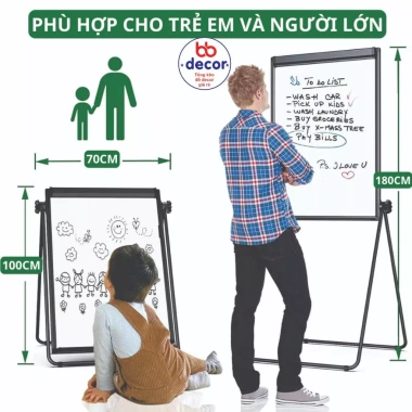 Bảng flipchart bút lông không dòng kẻ, chân gấp di động, nâng cao - 210.000 VND 4