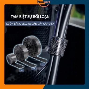 Băng Gai Quấn Dây Sạc Tai Nghe Dán Velcro - Thu Gọn, Chống Rối, Đa Năng, Giá 9.900đ