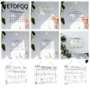 Bảng ghi chú PETOFQQ acrylic trong suốt- công cụ lập kế hoạch treo tường lá xanh