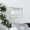 Bảng ghi chú PETOFQQ acrylic trong suốt- công cụ lập kế hoạch treo tường lá xanh 4