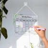 Bảng ghi chú PETOFQQ acrylic trong suốt- công cụ lập kế hoạch treo tường lá xanh 6