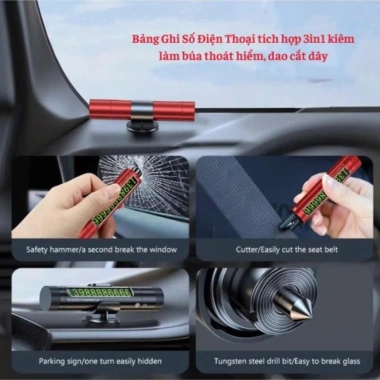 Bảng Ghi Số Điện Thoại Ô Tô 3 IN 1 - Búa phá kính và cắt dây thoát hiểm, giá chỉ 140.000đ 8 Bảng Ghi Số Điện Thoại Ô Tô 3 IN 1 - Búa phá kính và cắt dây thoát hiểm, giá chỉ 140.000đ 8