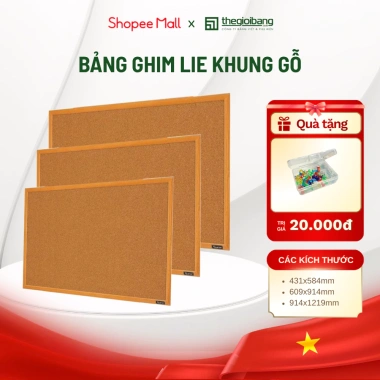 Bảng ghim Lie gỗ bần Tân Hà Thế Giới KT 40x60 60x90 90x120 - Giá ưu đãi 111.000₫