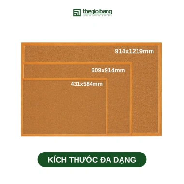 Bảng ghim Lie gỗ bần Tân Hà Thế Giới KT 40x60 60x90 90x120 - Giá ưu đãi 111.000₫