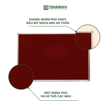Bảng ghim nỉ treo tường Easyboard đa màu – 60x80, 60x100, 80x120, giảm giá 279k