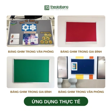 Bảng ghim nỉ treo tường Easyboard đa màu – 60x80, 60x100, 80x120, giảm giá 279k