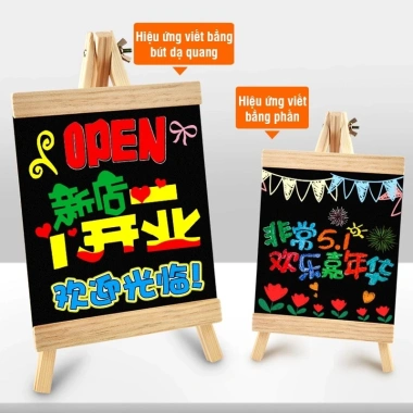 Bảng gỗ đặt bàn decor sáng tạo, gỗ cao cấp bền đẹp, viết phấn tiện lợi, giảm 23%