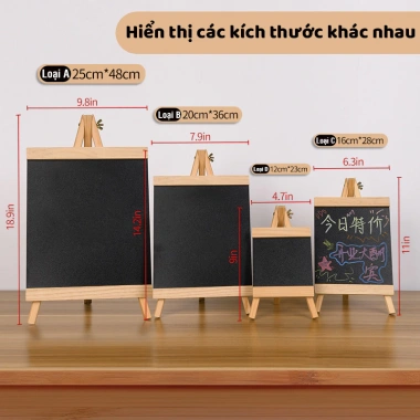 Bảng gỗ đặt bàn decor sáng tạo, gỗ cao cấp bền đẹp, viết phấn tiện lợi, giảm 23% 5 Bảng gỗ đặt bàn decor sáng tạo, gỗ cao cấp bền đẹp, viết phấn tiện lợi, giảm 23% 5