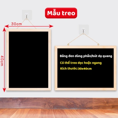 Bảng gỗ đặt bàn decor sáng tạo, gỗ cao cấp bền đẹp, viết phấn tiện lợi, giảm 23%
