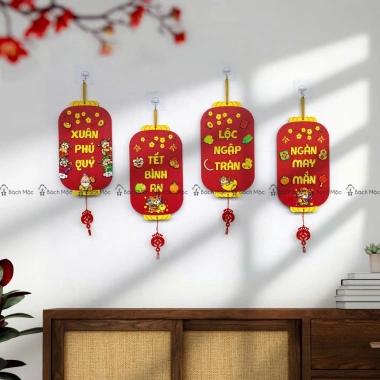 Bảng Gỗ Decor Tết 2.026 - Khung Tranh Bách Mộc Trang Trí Năm Mới, Giá chỉ 66.100đ