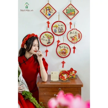 Bảng Gỗ Decor Tết 2.026 - Khung Tranh Bách Mộc Trang Trí Năm Mới, Giá chỉ 66.100đ 5