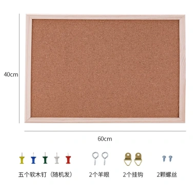 Bảng gỗ ghim tranh ảnh, bảng tin treo tường để bàn, kèm dây, ghim, móc treo, giá 33k 7