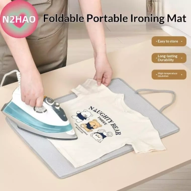Bảng hấp gấp N2HAO có găng tay ủi, chống trượt, giá đỡ cho bộ đồ, váy, áo sơ mi - Thảm sắt di động, giá chỉ 139.150₫ 3