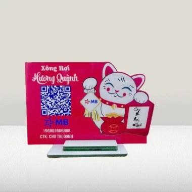 Bảng in mã QR hình mèo thần tài - Bàn để bàn bền đẹp sang trọng, giá ưu đãi 26.250 VND 3 Bảng in mã QR hình mèo thần tài - Bàn để bàn bền đẹp sang trọng, giá ưu đãi 26.250 VND 3