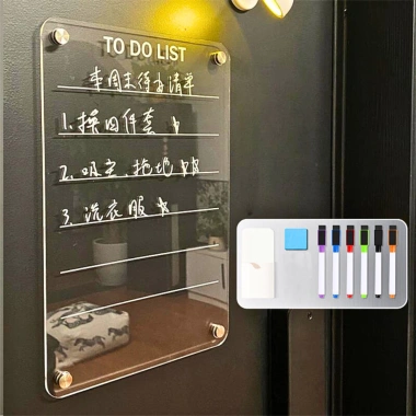 Bảng kế hoạch công việc ngày K198 - Mica suốt, bút nam châm mạnh, dán tủ lạnh 5