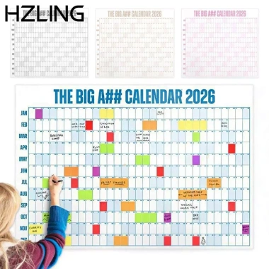 Bảng kế hoạch lịch HZLING 2.026 - Nhãn dán lịch trình, lịch treo tường lớn, mục tiêu 365 ngày, chỉ 154.440₫