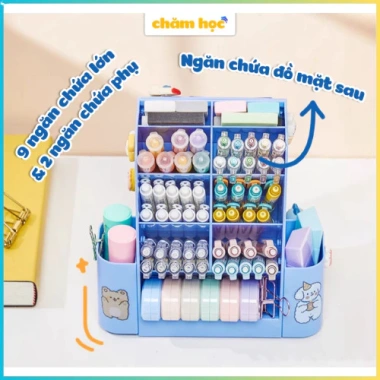 Bảng kế hoạch To Do List trẻ em Cú Mèo Edu - Hộp bút xoay 360 độ nhựa cao cấp - Chăm Học Store 3