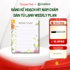 Bảng kế hoạch tuần Weekly Plan 30x25cm - Nam châm dán tủ lạnh, tặng bút - Thế Giới Bảng