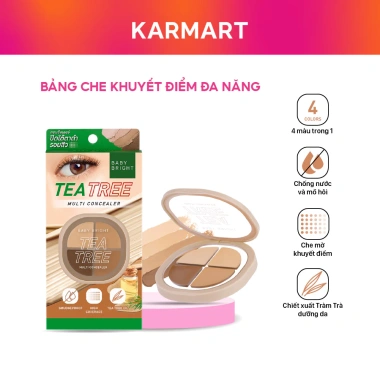 Bảng Kem Che Khuyết Điểm Baby Bright Tea Tree Multi 8.8g - Giá chỉ 95.000đ, công thức dưỡng da, che khuyết điểm đa năng