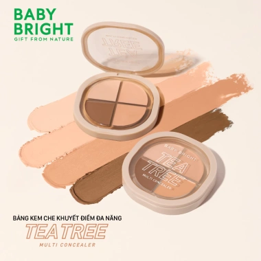 Bảng Kem Che Khuyết Điểm Baby Bright Tea Tree Multi 8.8g - Giá chỉ 95.000đ, công thức dưỡng da, che khuyết điểm đa năng 7 Bảng Kem Che Khuyết Điểm Baby Bright Tea Tree Multi 8.8g - Giá chỉ 95.000đ, công thức dưỡng da, che khuyết điểm đa năng 7