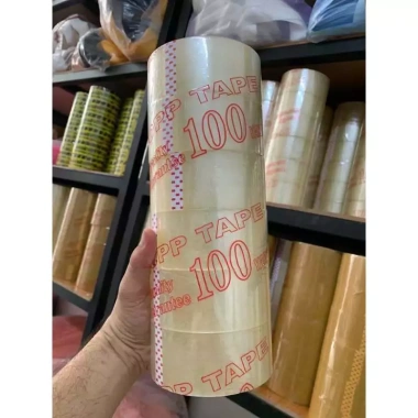 Băng Keo 100Yard 4.7cm 1.2Kg 6 cuộn - Keo dầy, bám dính chắc, dán thùng đóng hàng Toppie
