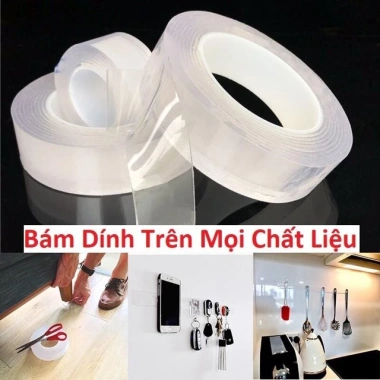 Băng keo 2 mặt trong 3cm siêu dính, chịu nhiệt, bền, chỉ 50.000đ - Ưu đãi đặc biệt 2