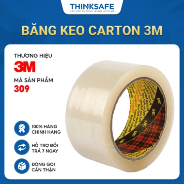 Băng keo dán thùng xốp 3M 309 – 1 mặt bám dính mạnh, đẹp, cao cấp, siêu chắc – THINKSAFE – 63.050₫