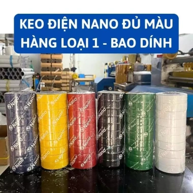 Băng keo điện Nano 20 yard 18m đa màu - Giá siêu tiết kiệm 13.400₫ Toppie Store 4 Băng keo điện Nano 20 yard 18m đa màu - Giá siêu tiết kiệm 13.400₫ Toppie Store 4
