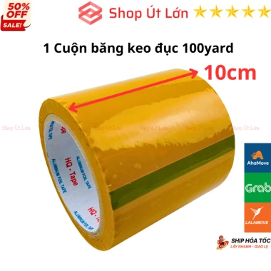Băng keo đục OPP 10cm 100 yard lõi giấy 3mm - Dán thùng xốp, đông lạnh, giá 35.000 VND 10