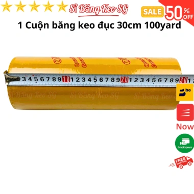 Băng keo đục OPP 30cm 100 yard 68m - Dán thùng xốp hải sản đông lạnh, giá 89.000đ 5