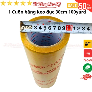 Băng keo đục OPP 30cm 100 yard 68m - Dán thùng xốp hải sản đông lạnh, giá 89.000đ 6