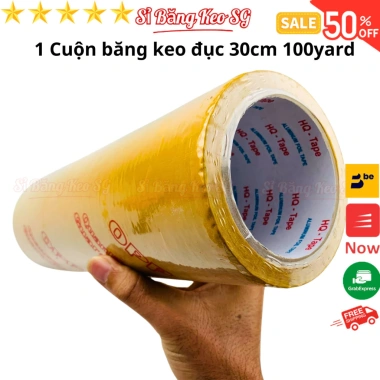 Băng keo đục OPP 30cm 100 yard 68m - Dán thùng xốp hải sản đông lạnh, giá 89.000đ 8