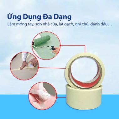 Băng keo giấy đa dạng 1F4 2F4 4F8 viết lên được - Giá chỉ 5.000đ (giảm từ 6.500đ)
