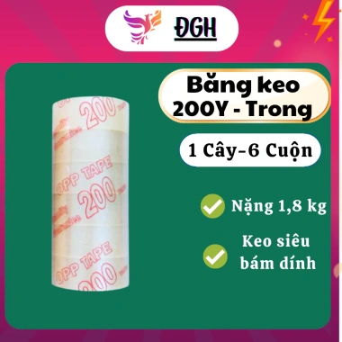 Băng Keo Lõi Giấy 200 Yard 1 Cây (6 Cuộn) Hapii Retail - Giá 47.500 VNĐ, Dán Chắc, Dễ Cắt 9