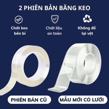 Băng Keo Nano 2 Mặt Dạng Lưới Siêu Dính JYoohome Trong Suốt Bền Bỉ Đa Năng 42.000₫ 8